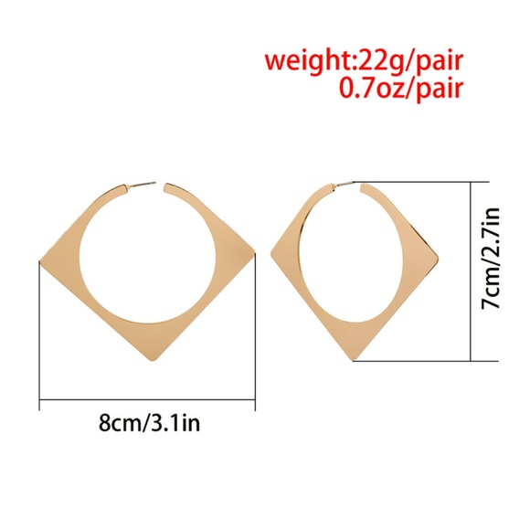 Unique Design//Minimalist Modern Art Earrings - Picture 4 of 6